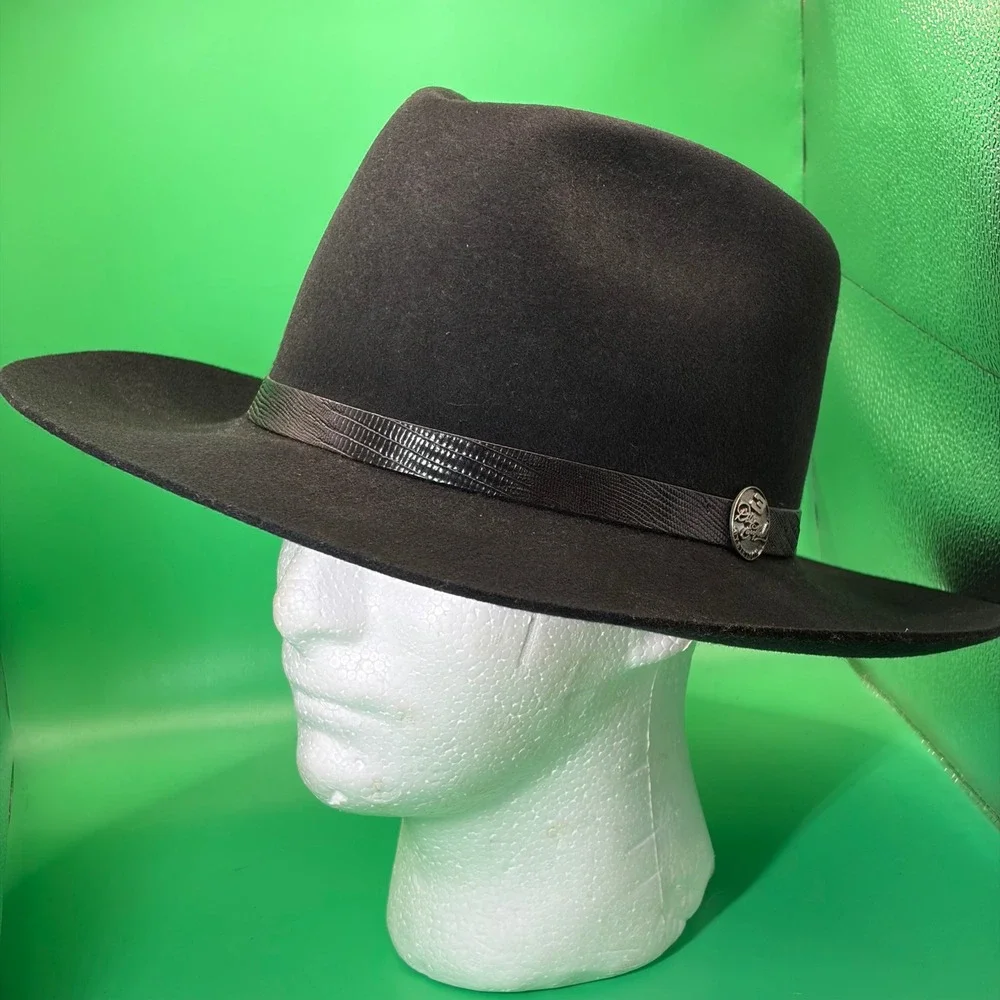 Stetson Dale Earnhardt 3 Signature Cowboy Hat Mens 7 5/8 Black Wool NASCAR RYNOD